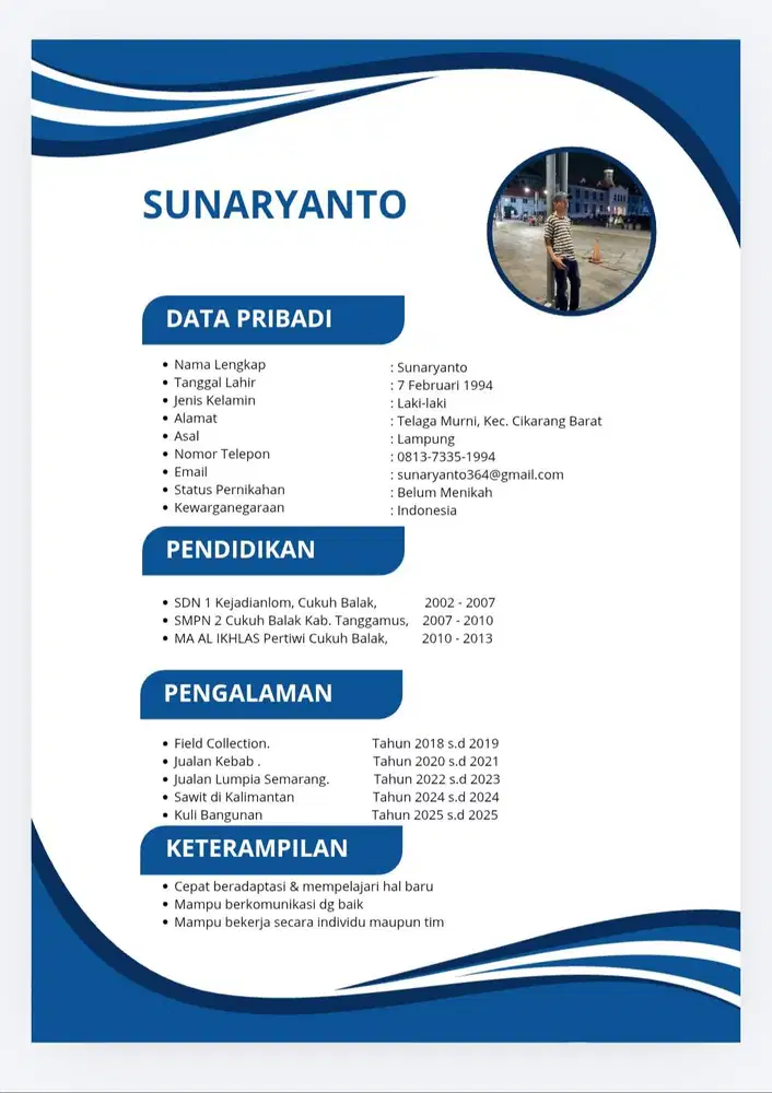 Cari pekerjaan sopir pribadi dan lain nya