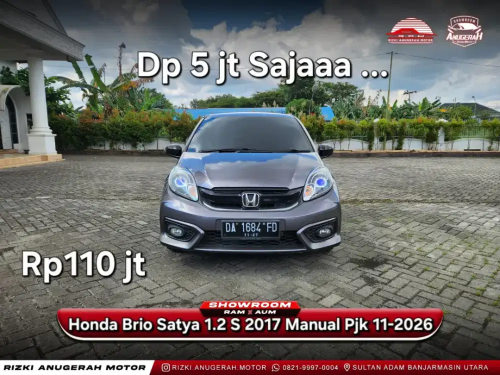 Dp 5 jt sajaa Honda Brio Satya 1.2 S 2017 Manual MT