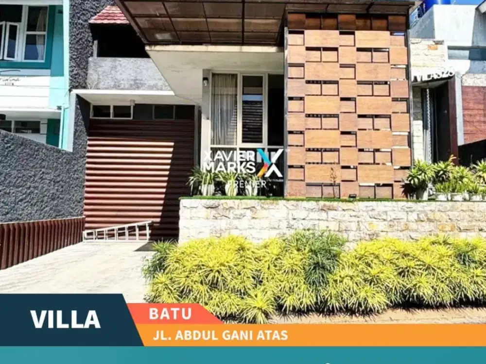 DIJUAL Villa Aktif Terawat dan Full Furnish Ada Indoor Garden Plus Private Pool Siap Huni Keamanan 24 jam Dekat Wisata Batu di JL Abdul Gani Atas