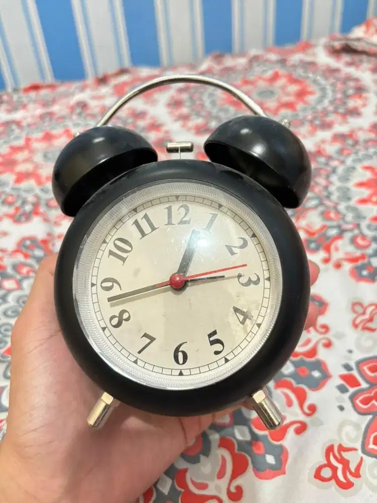 Jam Meja Alarm Clock Bell Hitam