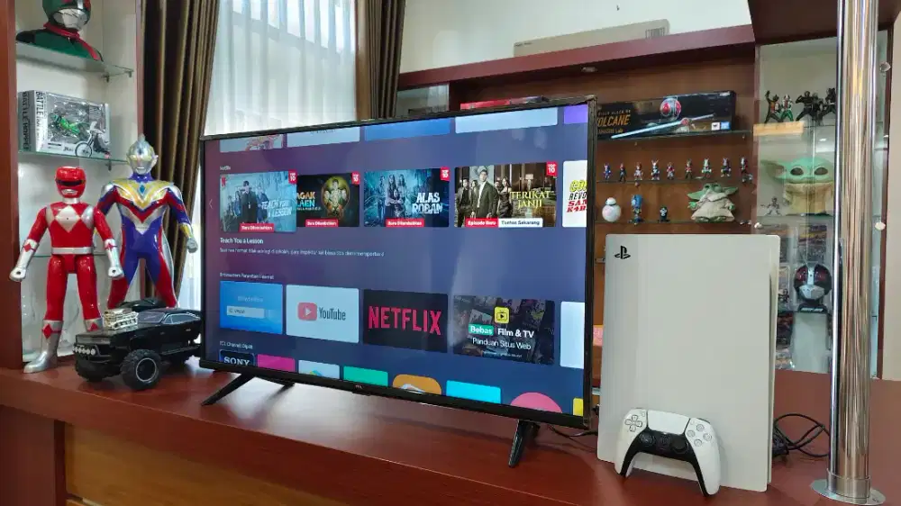 TV TCL 43 inch 4K UHD Smart Android mulus pisan plus lengkap