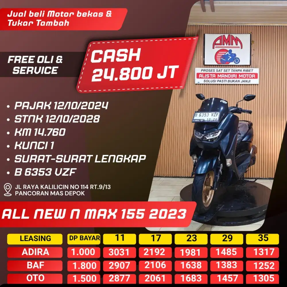 ALL NEW NMAX 155 2023 KM LOW SPAYLATER KREDIVO CC CASH / KREDIT ALISTA