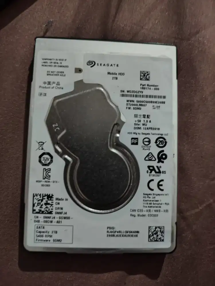 HDD 2TB 2.5inc Laptop