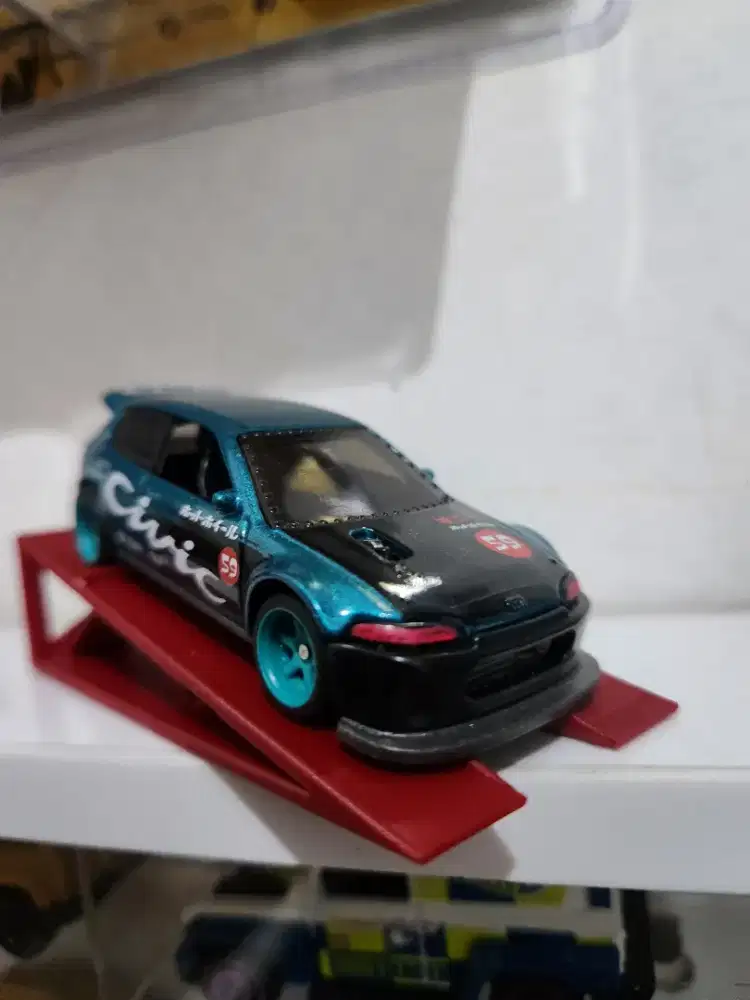 Diecast Hotwheels Civic eg costume ban karet velg racing