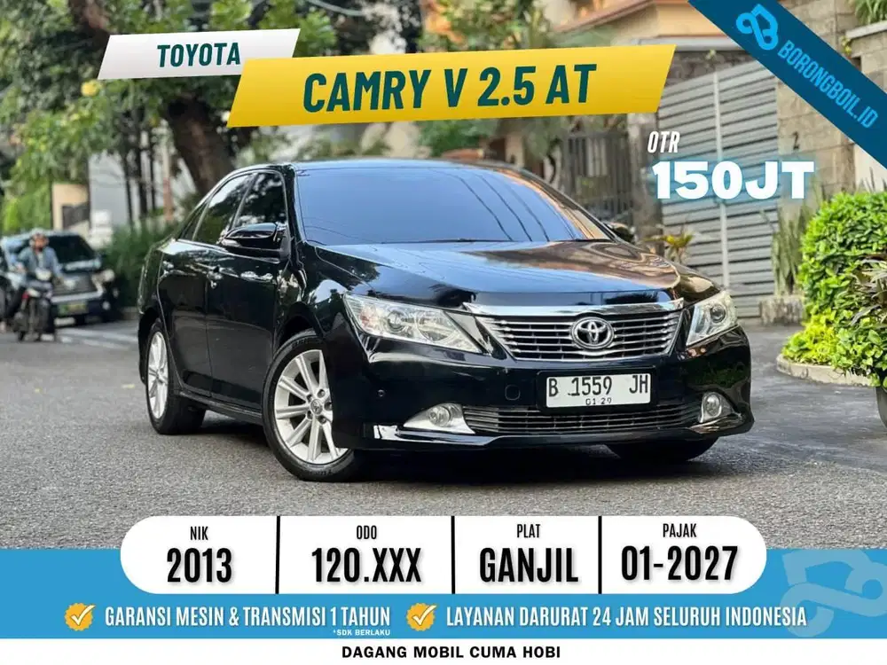 TOYOTA CAMRY V 2.5 AT 2013 HITAM LOW KM ISTIMEWA