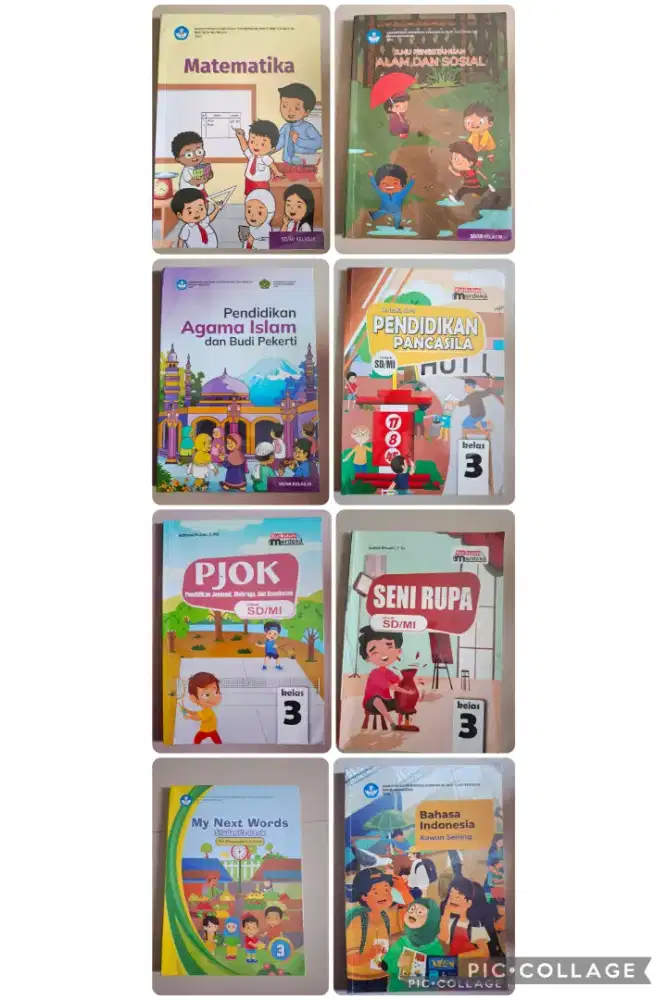 8 BUKU ANAK SEKOLAH DASAR KELAS 3 KONDISI 85%, KURIKUKUM MERDEKA