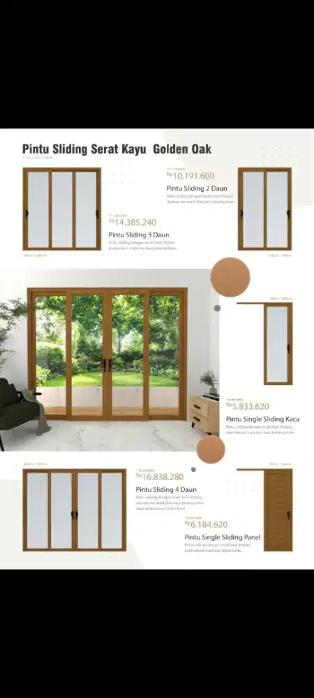 Pintu sliding UPVC premium