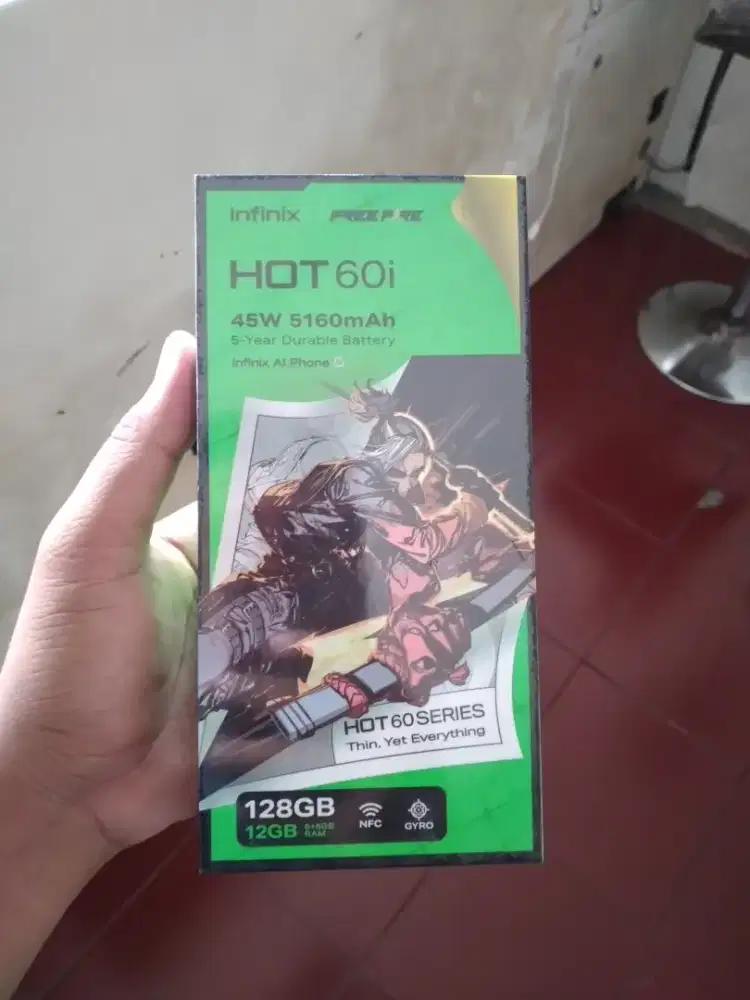 New infinix hot 60i ram6/128 garansi resmi 1 tahun