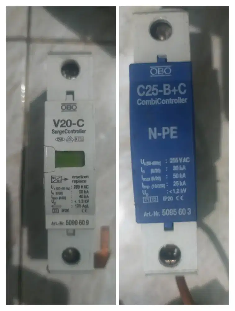 Surge Arrester OBO V20-C(280Vac) 1phase + 1phase C25-B+C