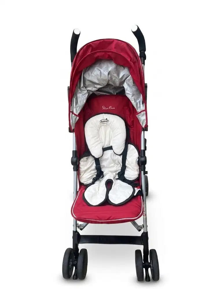 Stroller Silver Cross Wing Original Merah Kondisi Bagus