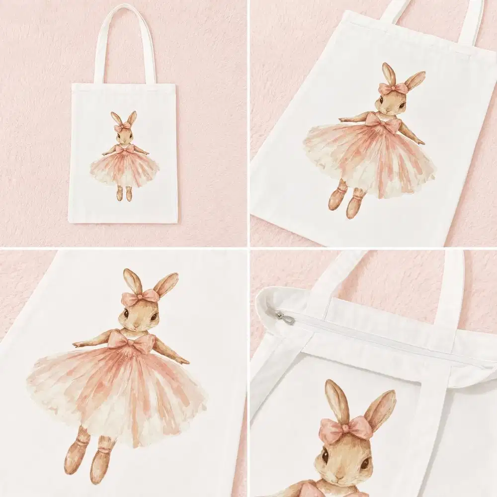 Tas Totebag Baby Canvas Resleting 1 Sisi 30x35 30x40 45x40