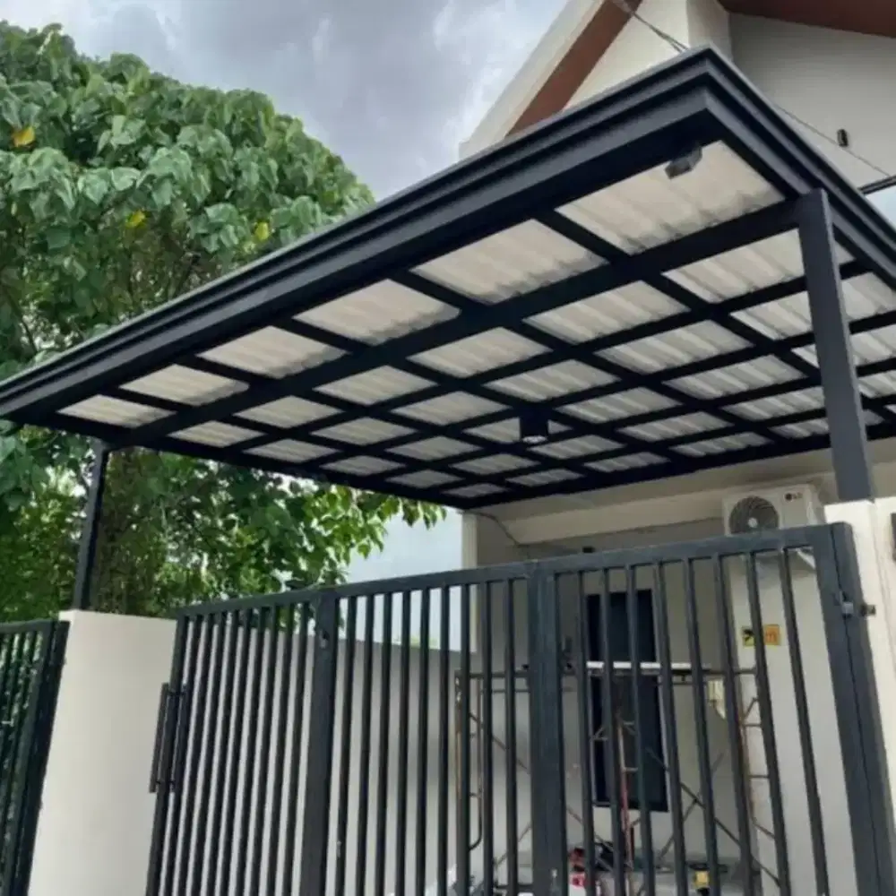kanopi alderon double layer kombinasi list profil