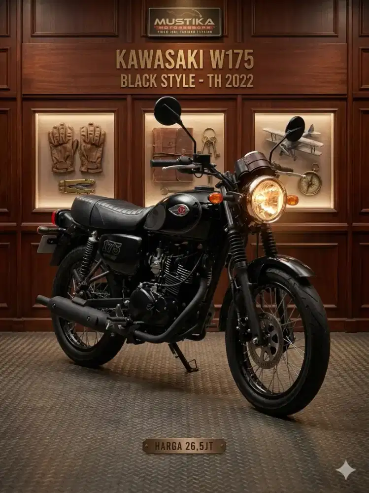 BLACK EDITION‼️ KAWASAKI W175 SE TH 2022 MULUS NOMINUS