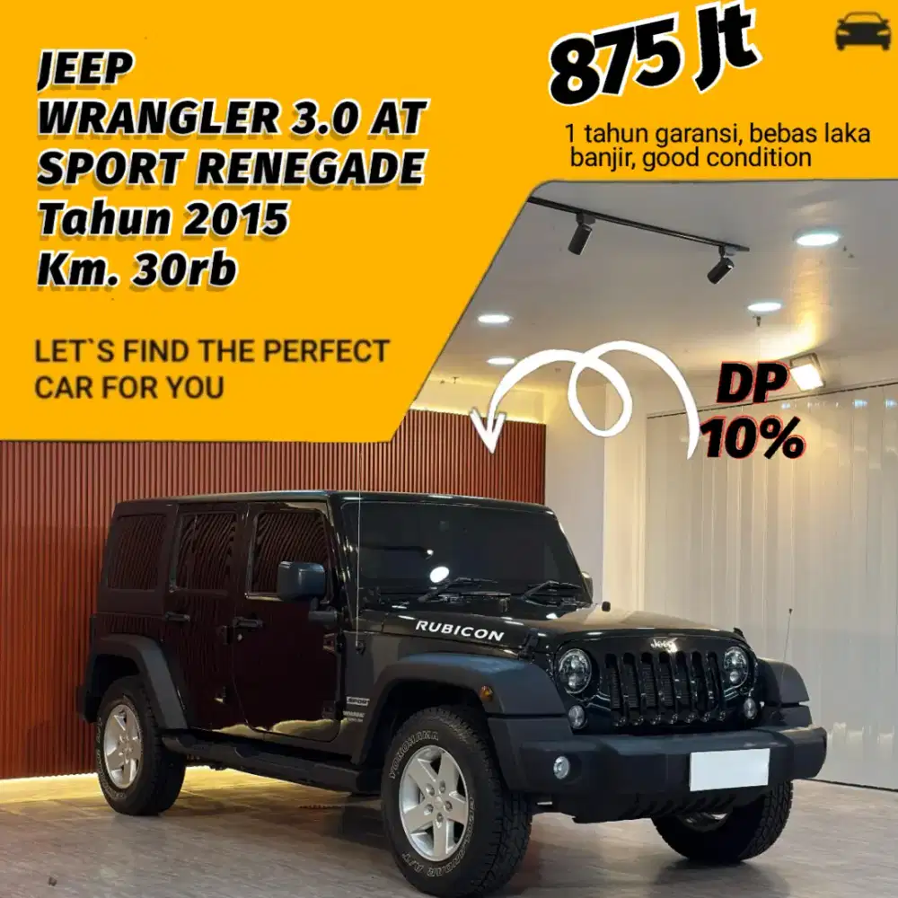 Jeep Wrangler Sport Renegade 4x4 3.0 AT Tahun 2015