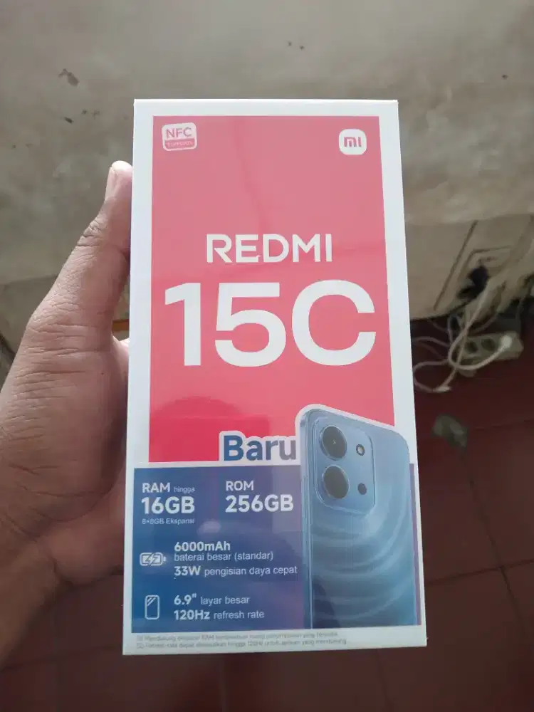 New redmi 15c ram8/256 garansi resmi 1 tahun