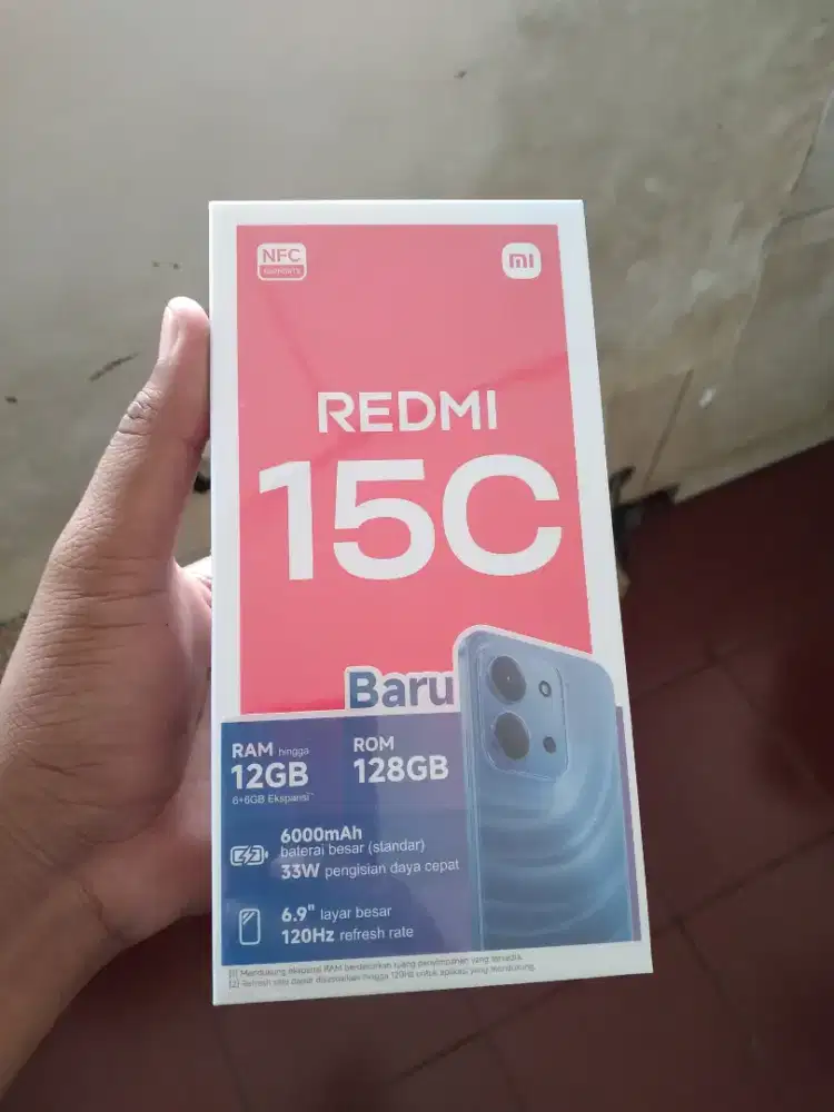 New redmi 15c ram6/128 garansi resmi 1 tahun