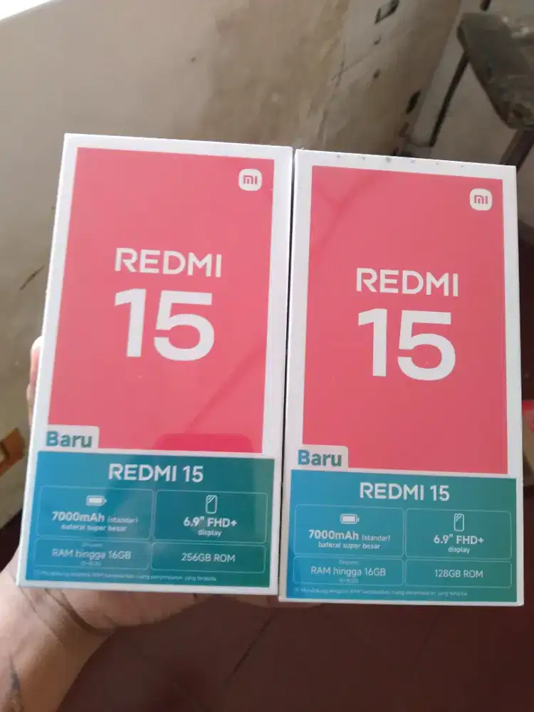 New redmi 15 ram8/256 garnsi resmi tahun