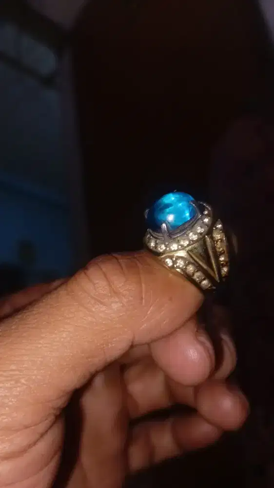 Blue safir batu alam asli