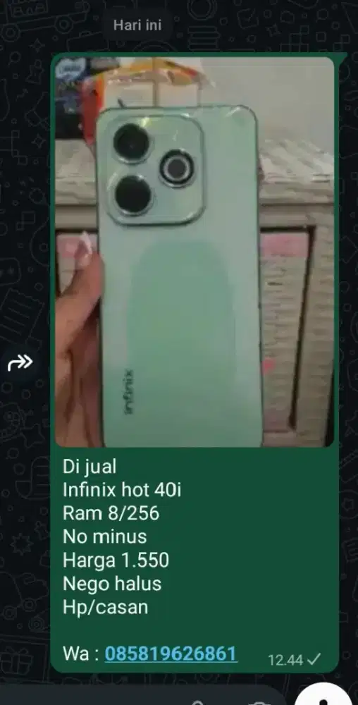 Di jual Infinix hot 40i ram 8/256