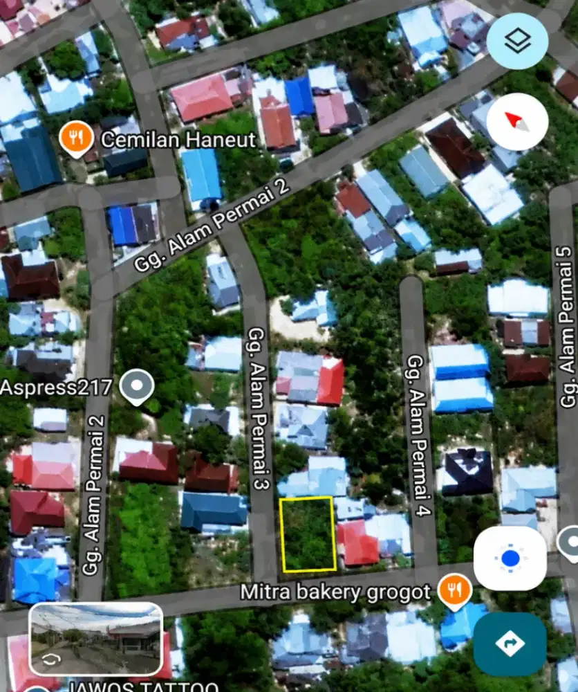 Jual tanah jl Senaken GG alam permai
