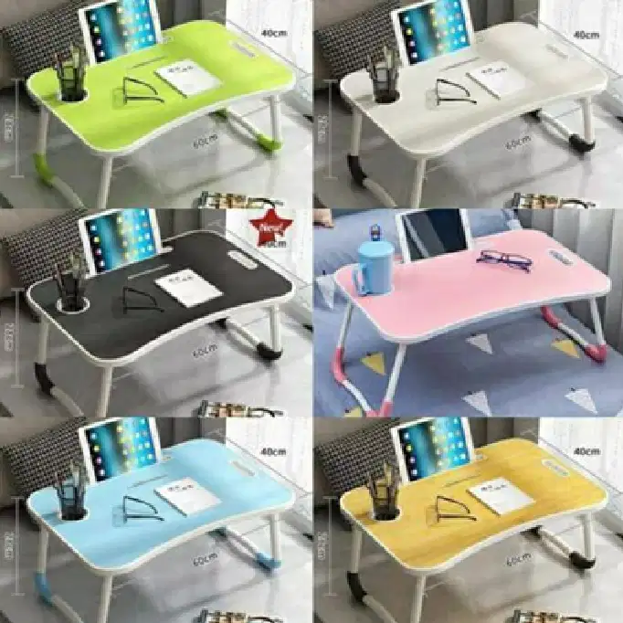 Meja Lipat Laptop POLOS / Meja Lipat Serbaguna (WARNA MIX)