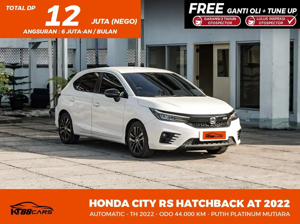Dp 12jt, Bergaransi HONDA CITY RS  HATCHBACK AT 2022
