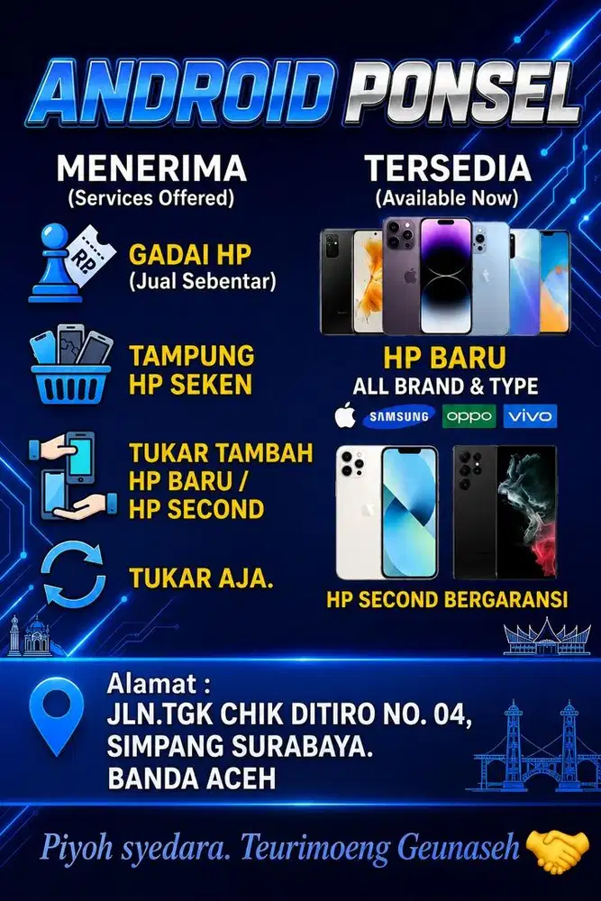 TAMPUNG SEMUA TIPE HP DENGAN HARGA TINGGI WAJIB LENGKAP KOTAK