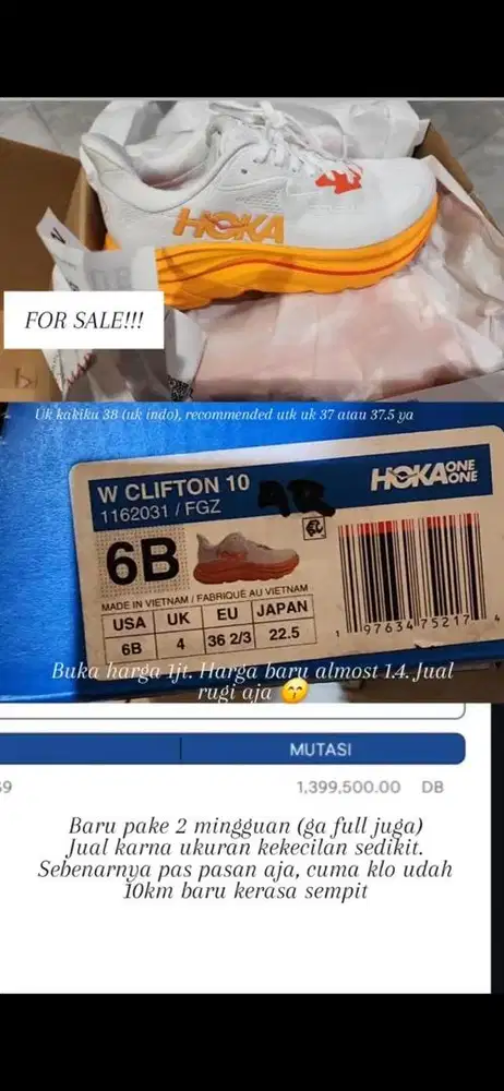 Sepatu HOKA CLIFTON 10