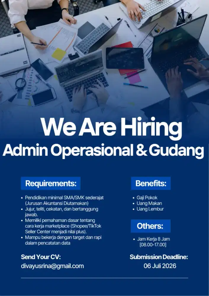 STAFF ADMIN & OPERASIONAL E-COMMERCE