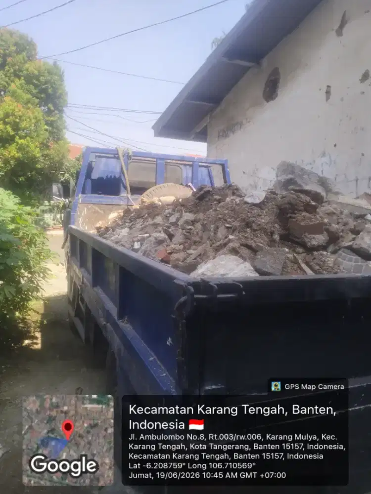 Jasa buang puing sampah proyek