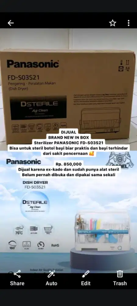 Alat steril perlengkapan bayi/anak