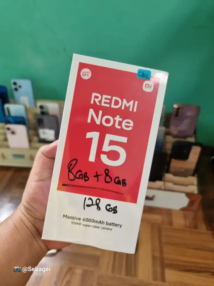 Xiaomi Redmi Note 15 4G NFC Ram 16GB 8+8/128GB Baru (Lokasi Cicaheum)