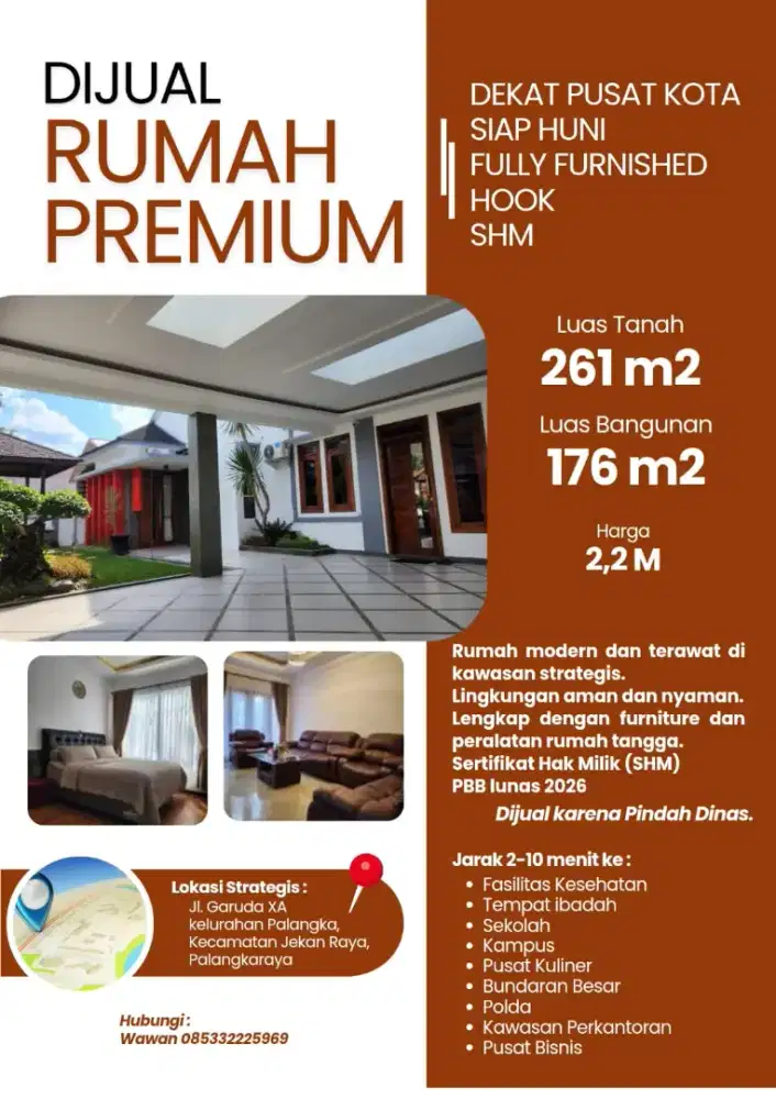 Rumah Premium Siap Huni Full Furnish LT 276m2