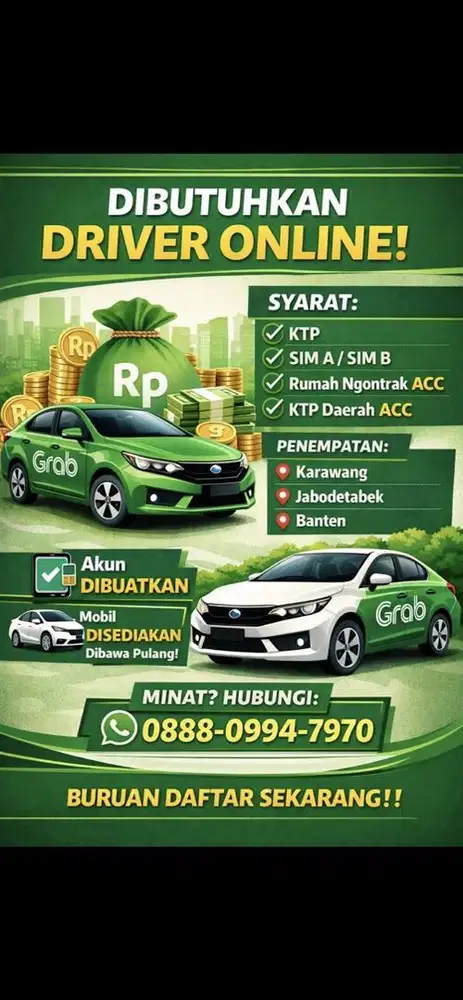LOKER DRIVER ONLINE GRATIS