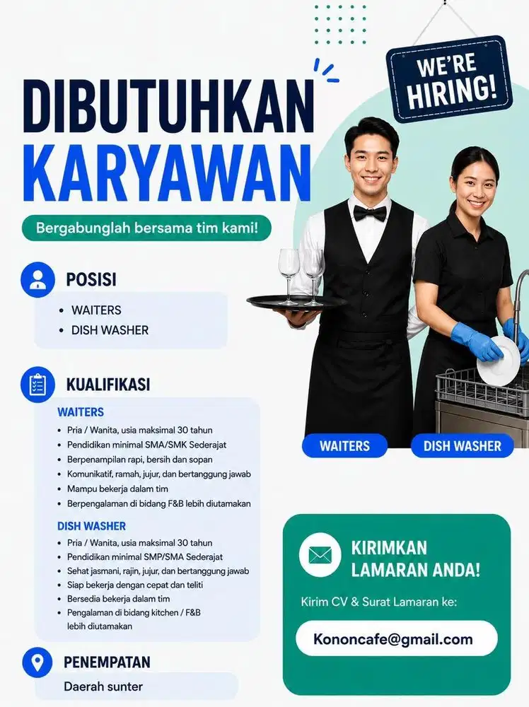 Waiters & dish washer