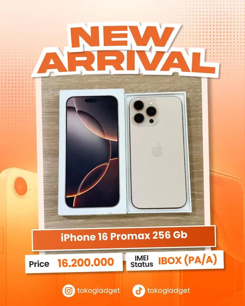 iPhone 16 Promax 256 Gb ex IBOX