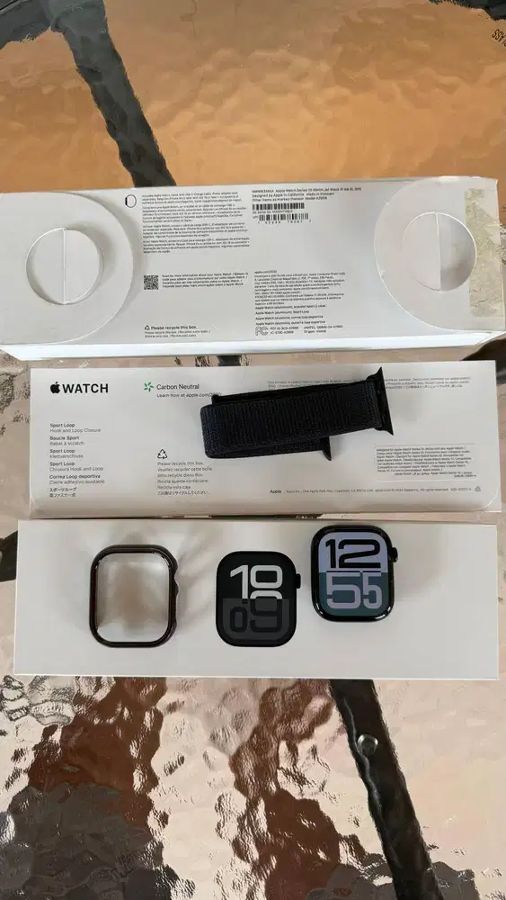 Apple Watch Series 10 46mm Black Fullset+Case Siap Pakai