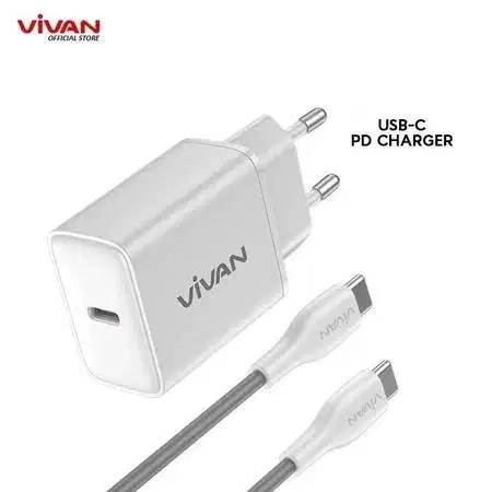 Vivan Power C30S Charger Set PD 30W With Type-C to Type-C Cable