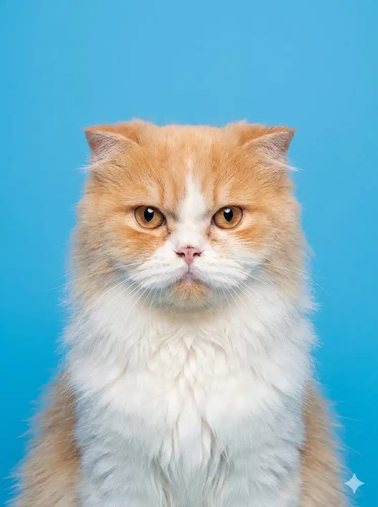 Kucing fold longhair jantan 8bulan SUDAH STERIL.