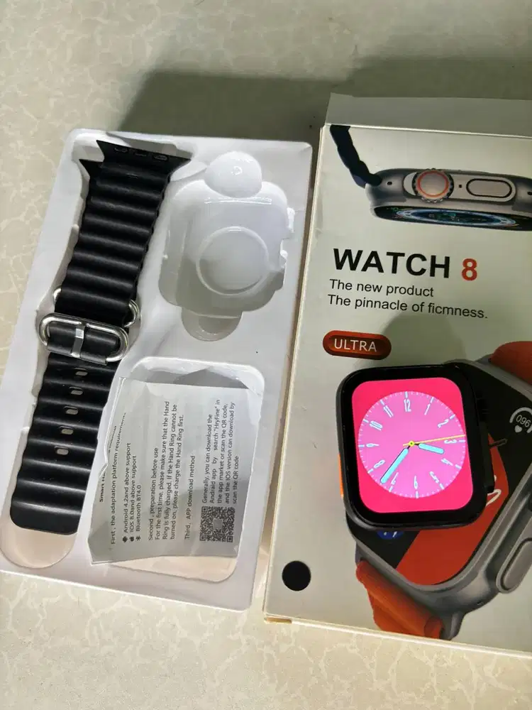 AOLON Smartwatch Ultra Black Original Murah Support Android iPhone