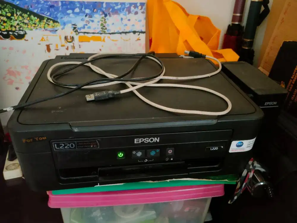 Dijual printer bekas  Epson L220, menyala tetapi tidak bisa ng print
