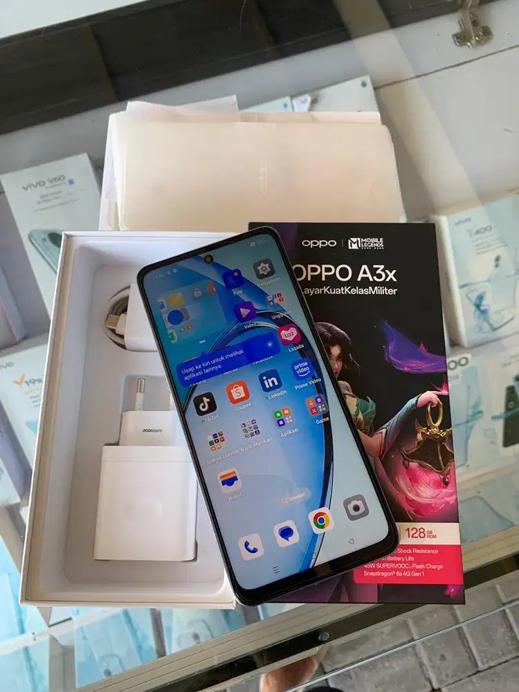 Oppo A3x 6+6/128 lengkap original Nominus