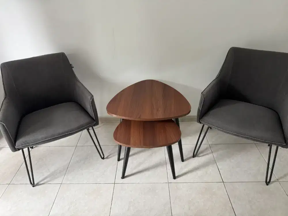 Dijual Cepat Fabric Chair & Meja