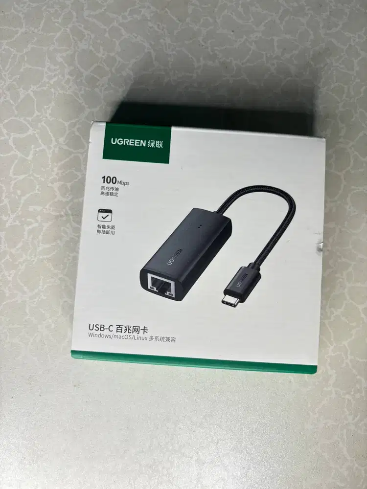 UGREEN USB C to LAN RJ45 Gigabit Original Adapter Internet Cepat