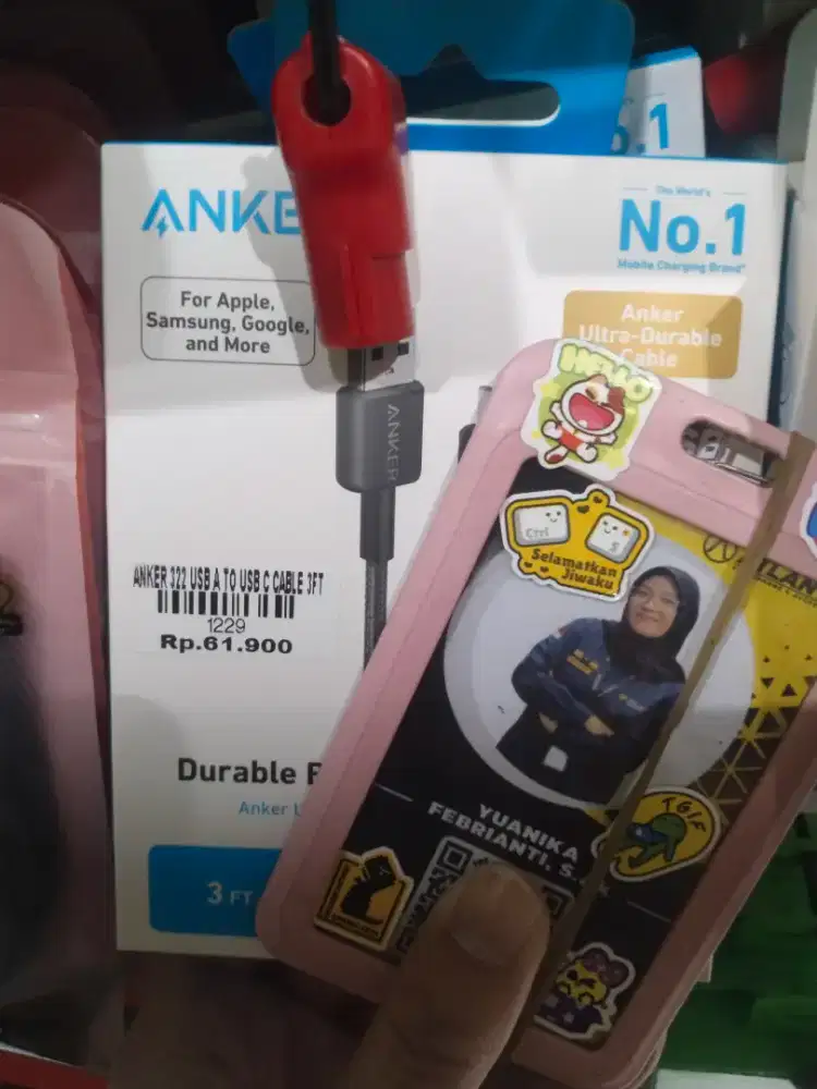 ANKER 322 USB A TO USB C CABLE 3FT