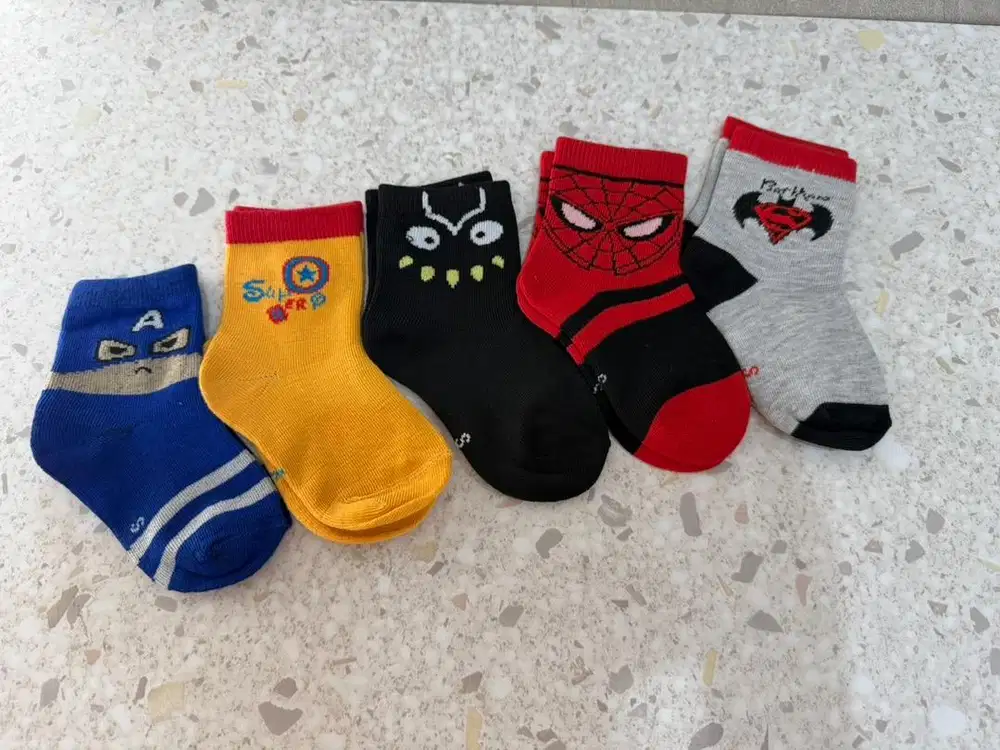 5 Pasang Kaos Kaki Anak Laki laki Super Hero