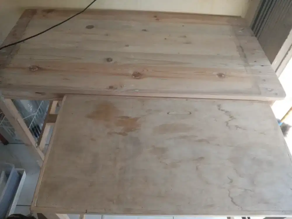 Dijual meja kayu jati mentahan