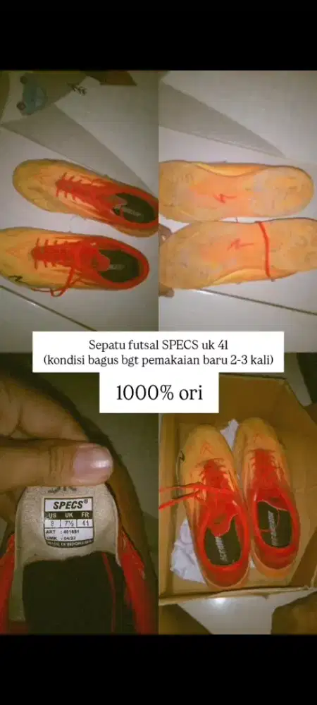 Preloved sepatu futsal Specs
