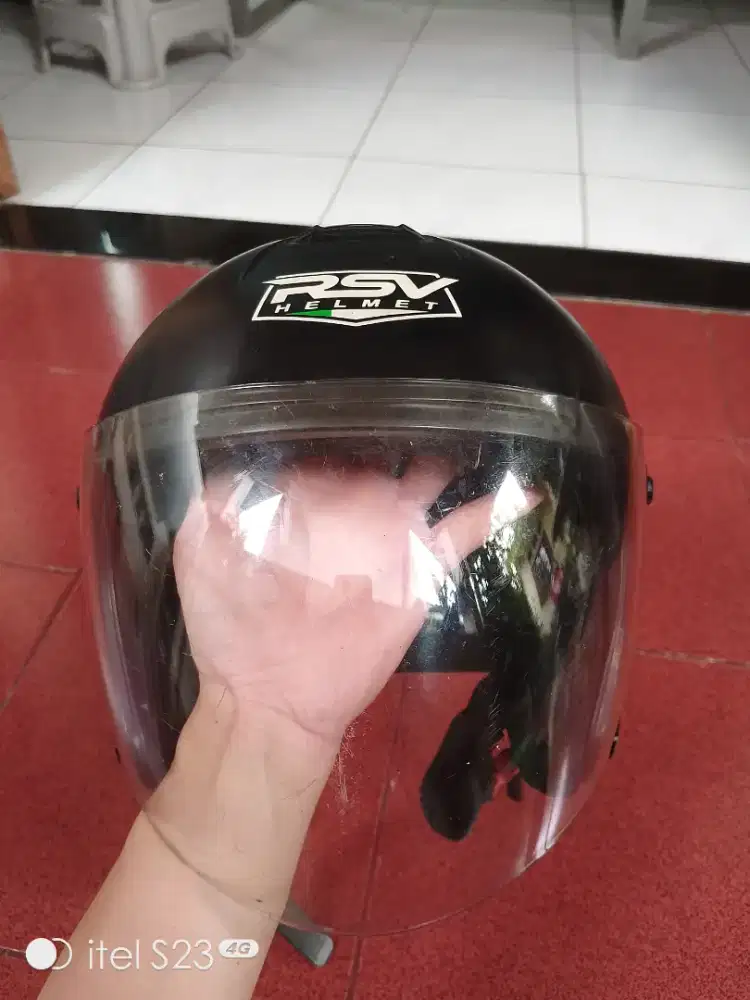 Helm rsv hitam doff