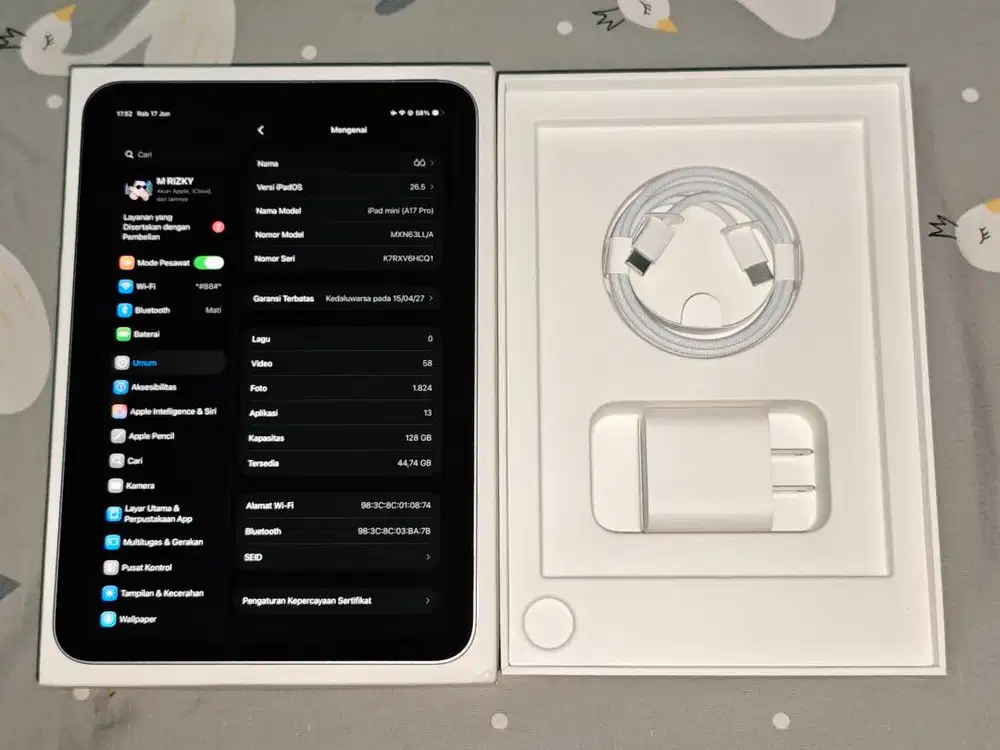 iPad Mini 7 128GB wifi only lengkap